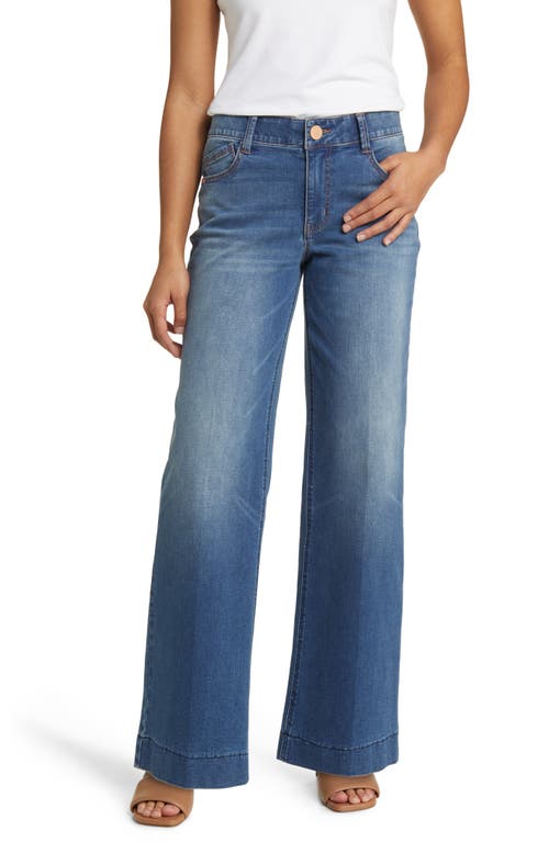 Wit & Wisdom 'Ab'Solution High Waist Wide Leg Jeans Blue at Nordstrom,