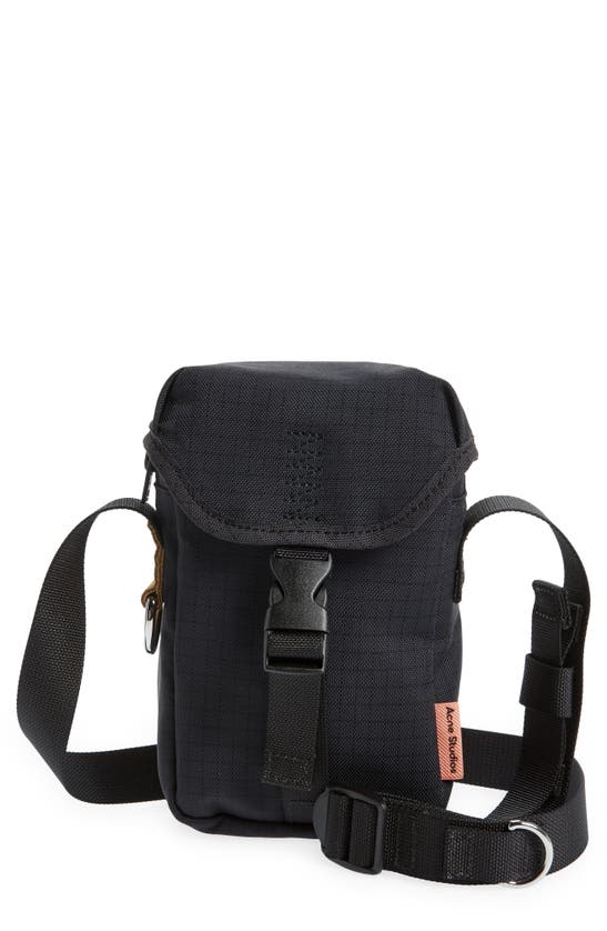 Acne Studios Adyen Ripstop Phone Pouch Crossbody Bag In Black | ModeSens