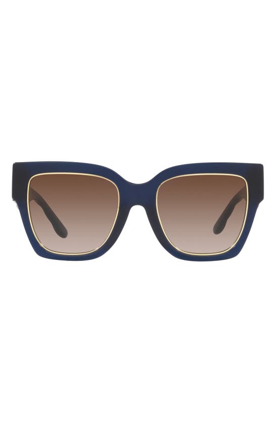 Tory Burch 52mm Gradient Square Sunglasses In Navy | ModeSens