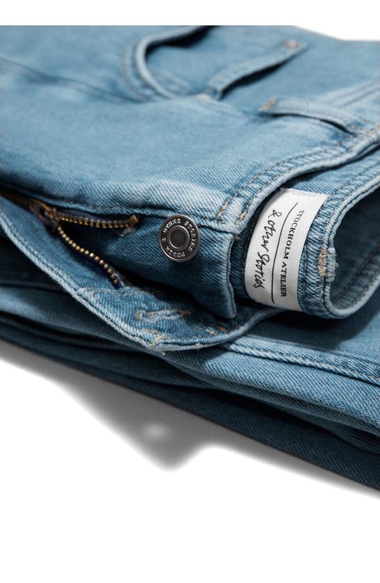 Shop & Other Stories Bloom Cut Barrel Leg Jeans In Medium Powdery Blue