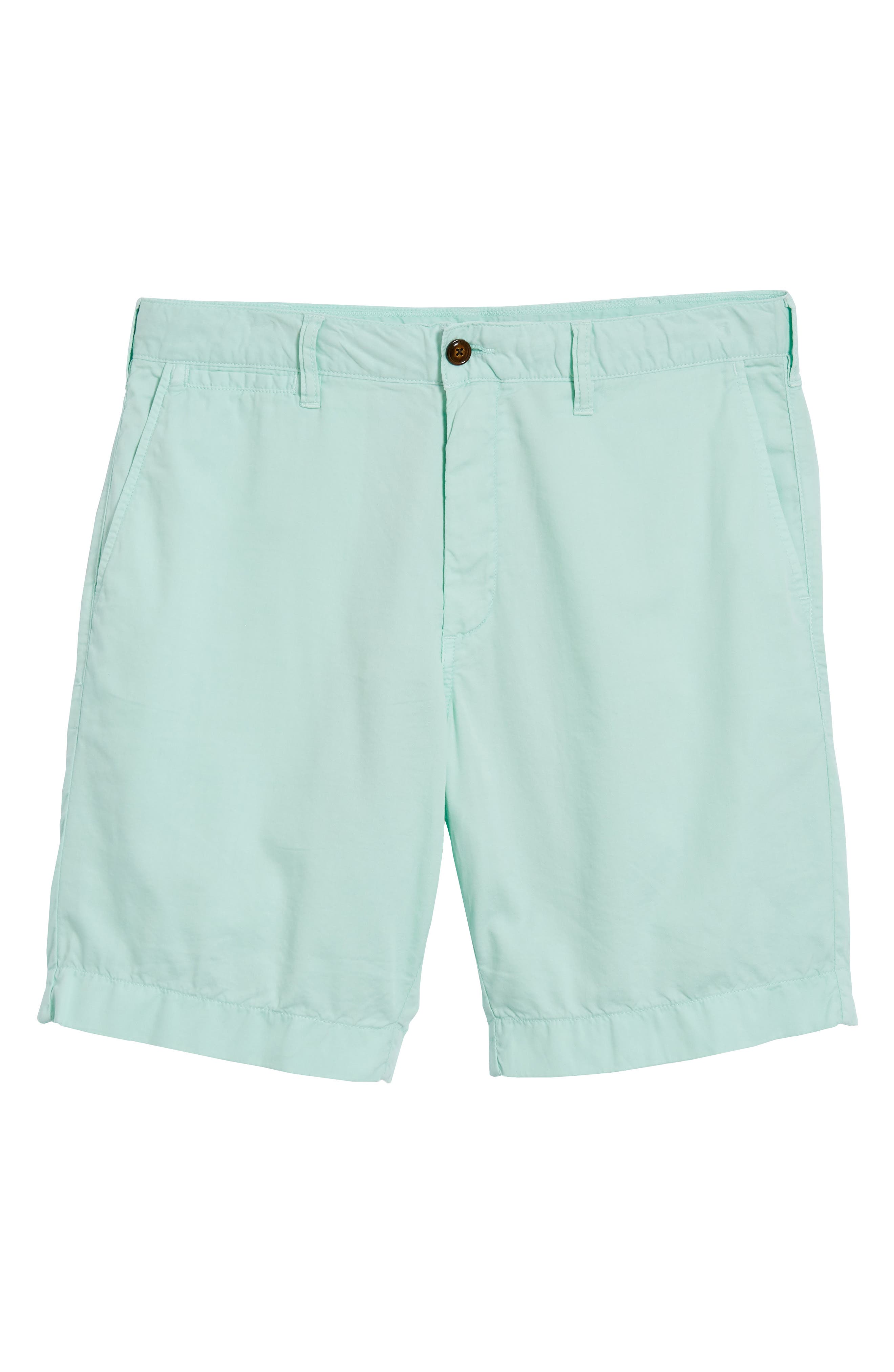 Faherty Cloud Cotton Harbor Flat Front Shorts In Sea Foam