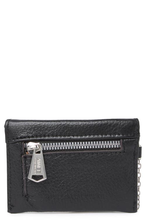 Shop Aimee Kestenberg Ashley Leather Pouch In Black W/silver