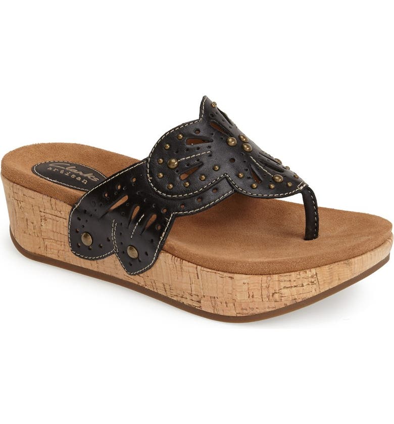 Clarks® 'Palima Palm' Platform Thong Sandal (Women) | Nordstrom
