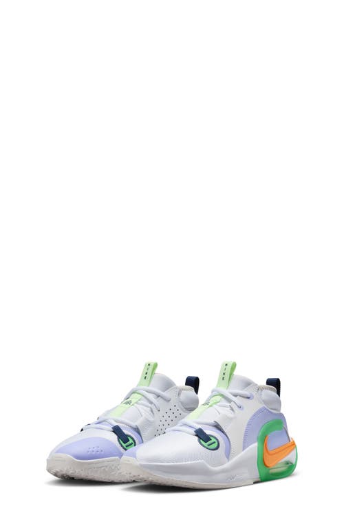 Nike Air Zoom Crossover 2 Basketball Shoe In White/purple/green