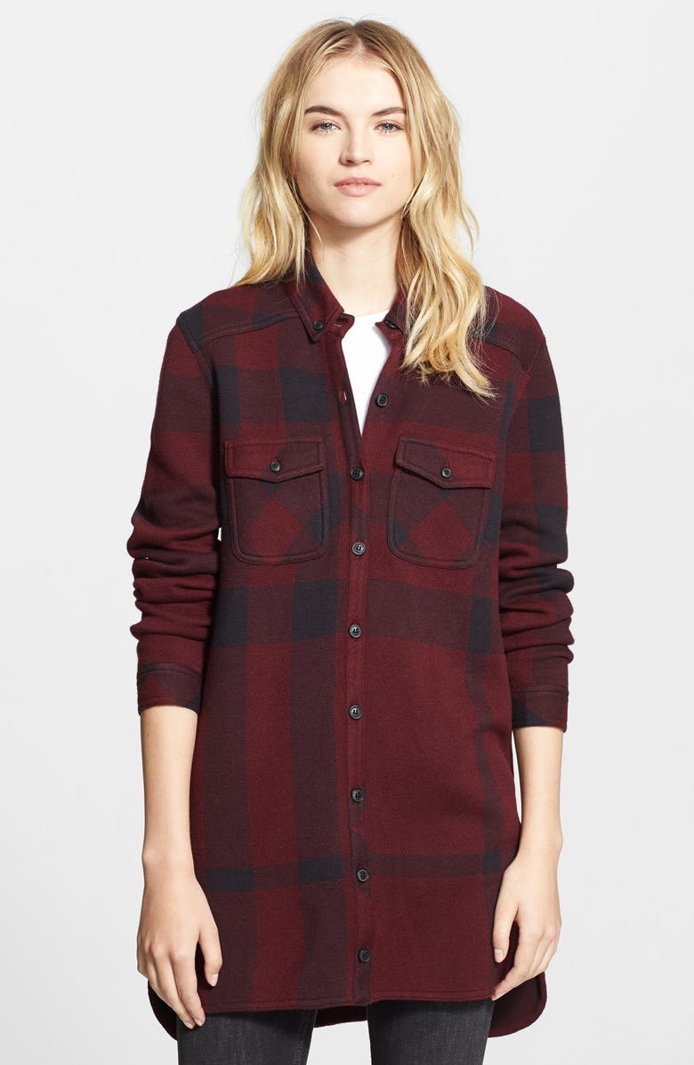 Burberry Brit 'Art' Plaid Knit Shirtdress Nordstrom