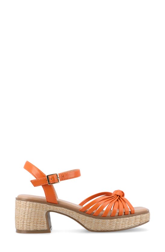 Journee Collection Hally Espadrille Platform Sandal In Orange