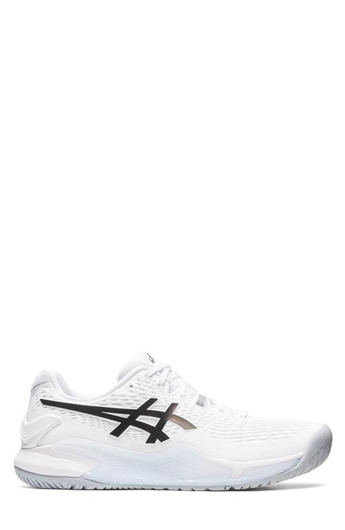 ASICS® Gel-Resolution 9 Tennis Shoe in White/Black