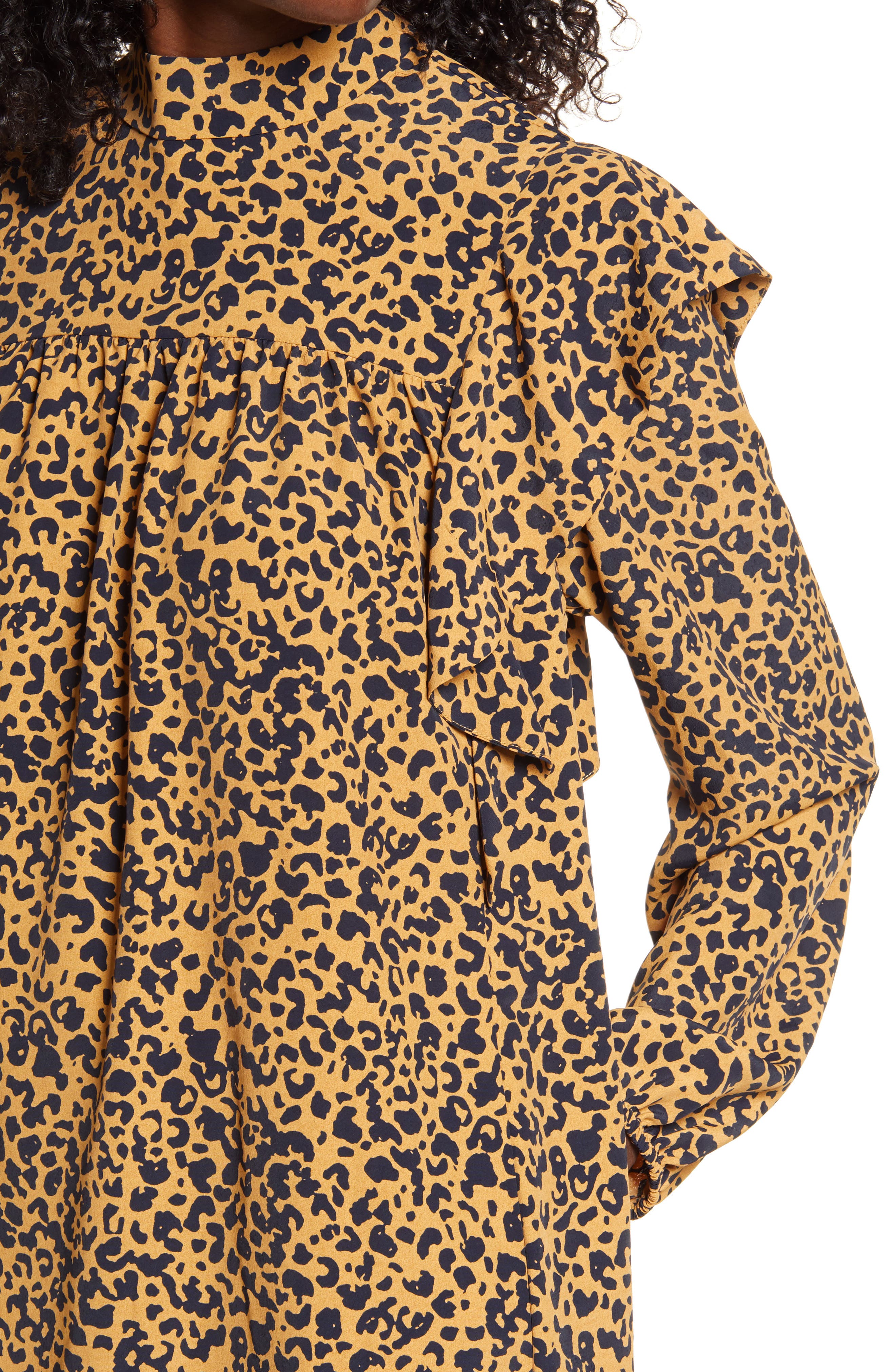 wayf leopard dress