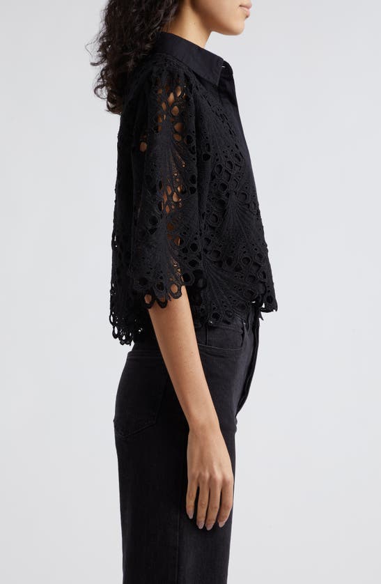 RAMY BROOK RAMY BROOK MYRTLE LACE SCALLOP SHIRT 