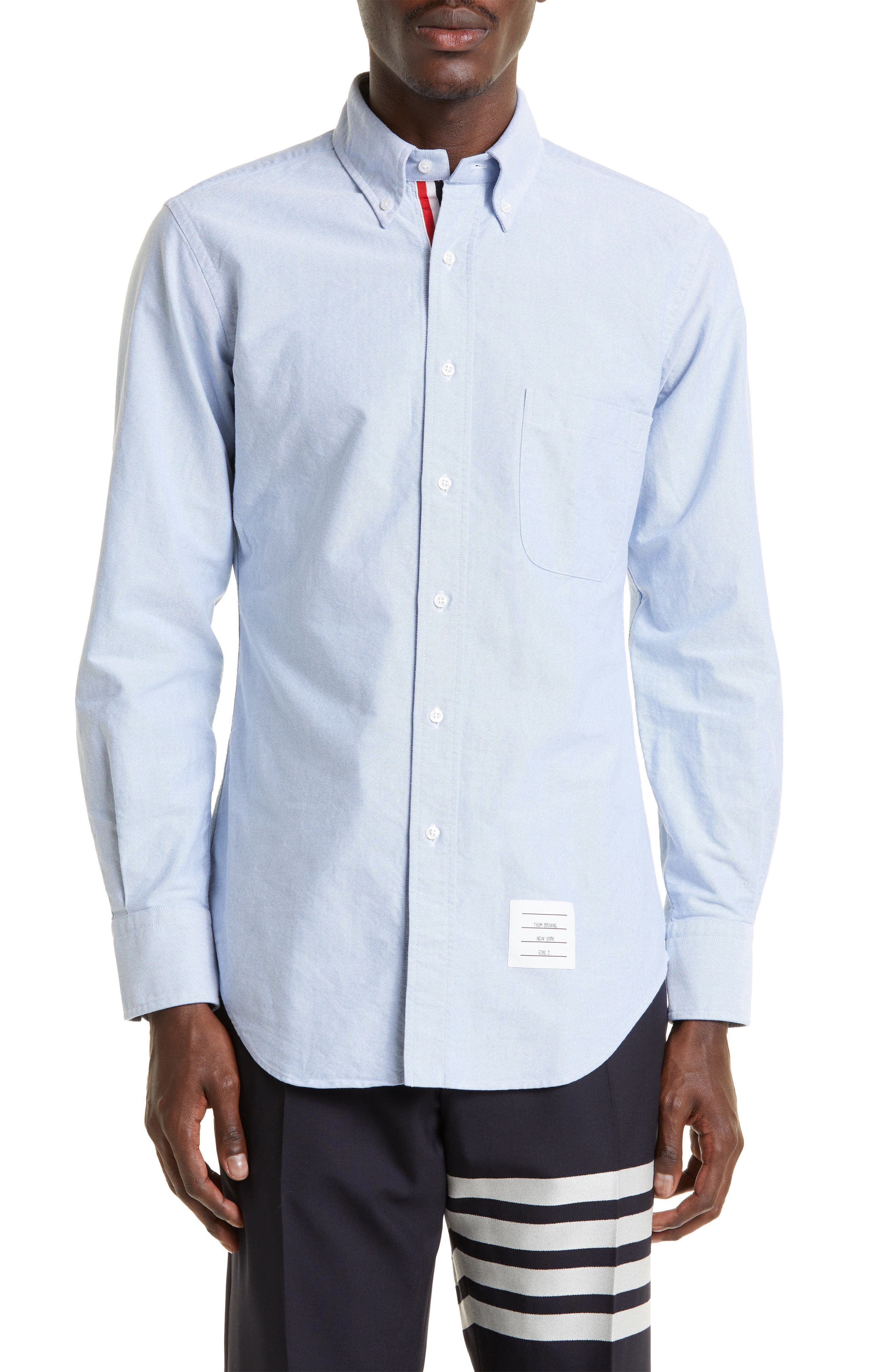 Thom Browne Blue Button Shirt