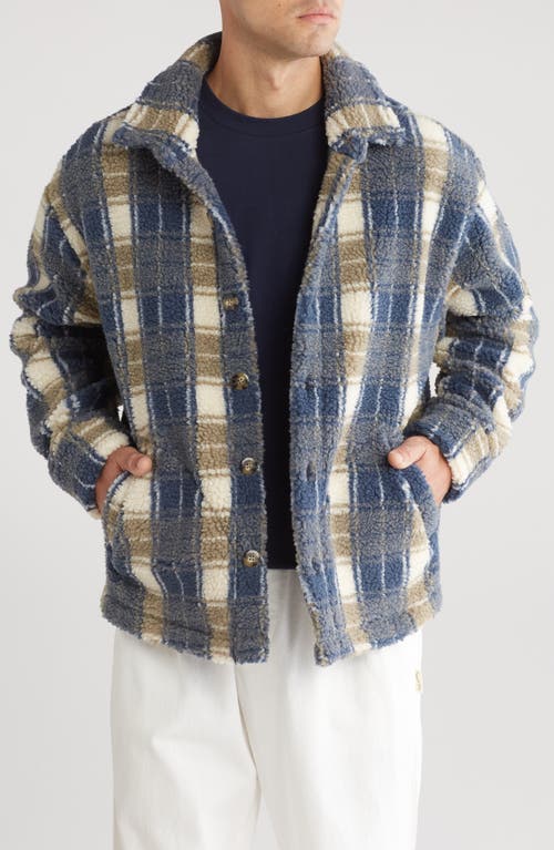 Ranch Fleece Jacket in Taupe /Navy