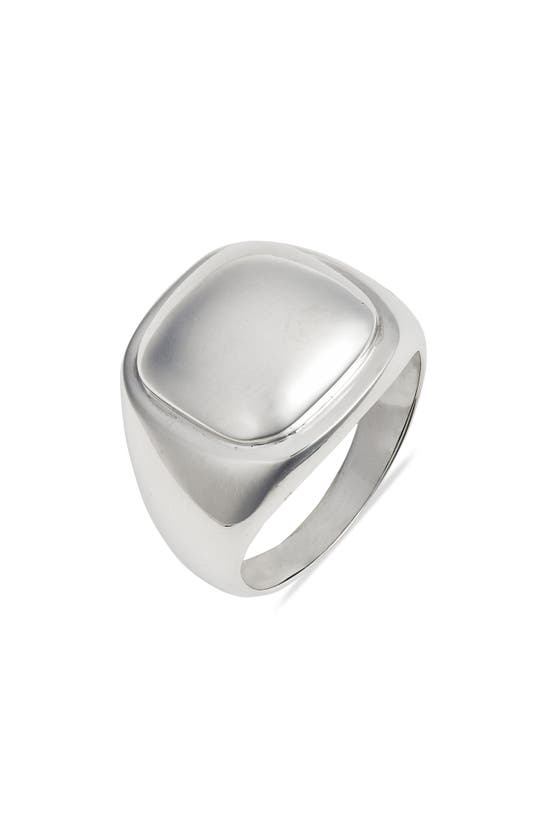 Shop Argento Vivo Sterling Silver Domed Cushion Ring In Silver