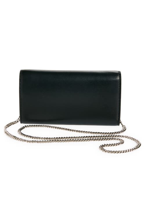 Jimmy Choo Embellished Logo Detailed Chain Wallet In Black/silver