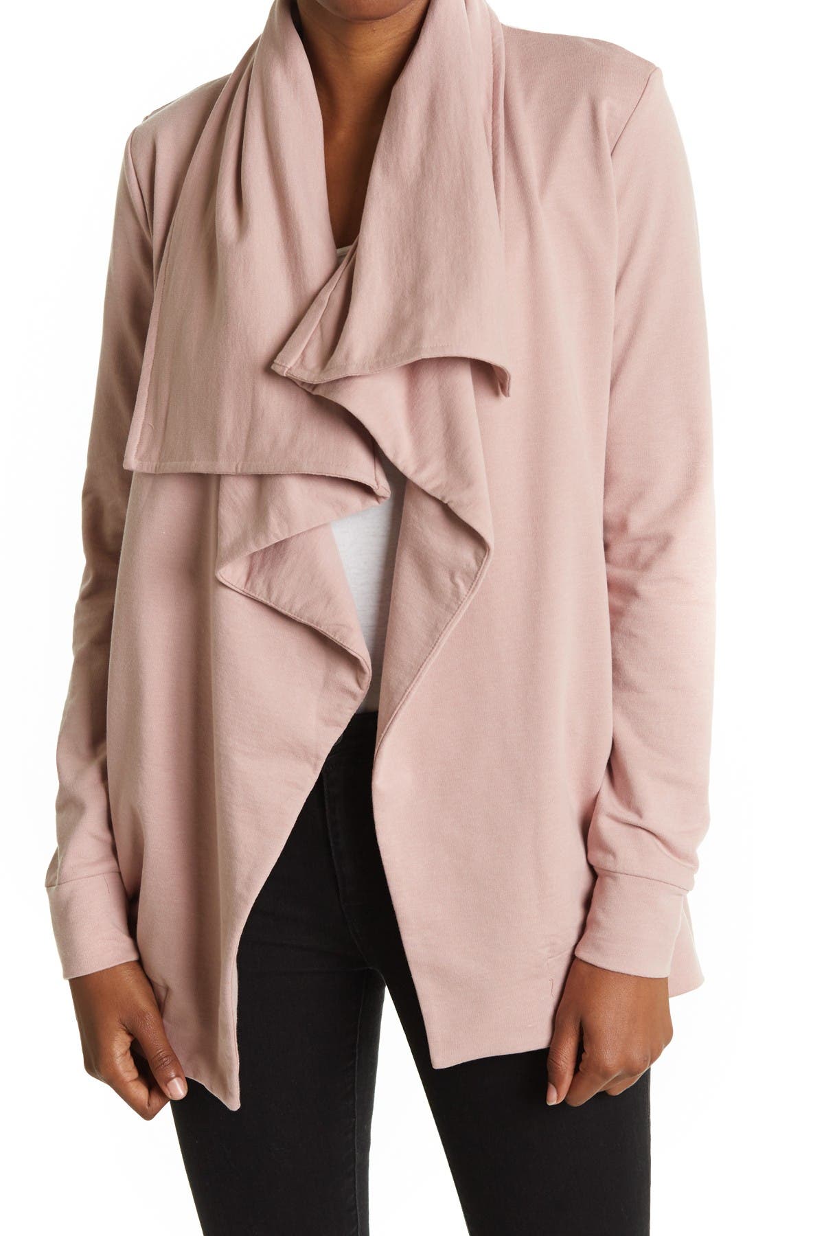 drape collar cardigan