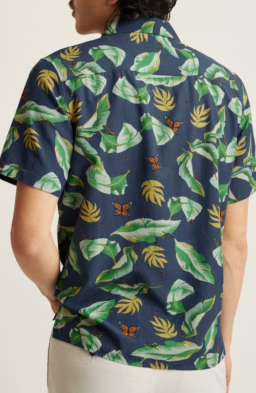 BONOBOS BONOBOS RESORT RIVIERA TROPICAL PRINT COTTON & VISCOSE CAMP SHIRT 