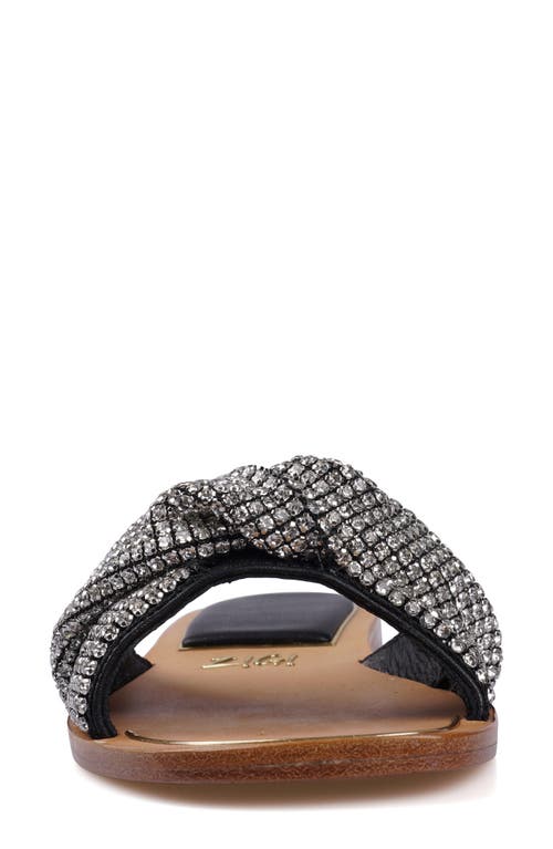 Zigi Judith Slide Sandal In Blk Leathe