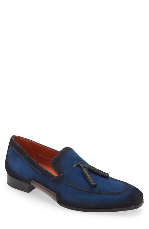 Mezlan Pavose Tassel Loafer in Cobalt Blue 