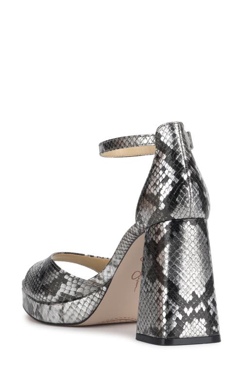 Shop Jessica Simpson Kaliah Ankle Strap Platform Sandal In Chrome