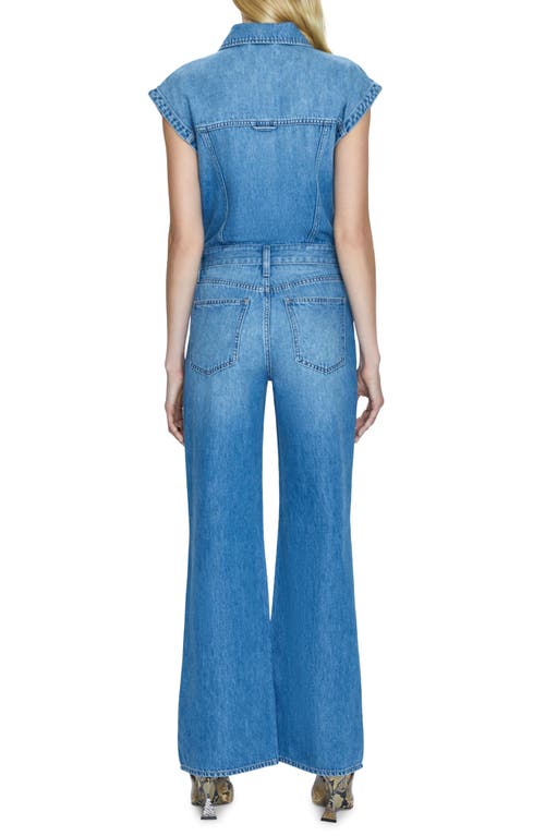 Shop Pistola Lennox Flare Denim Jumpsuit In Vacancy