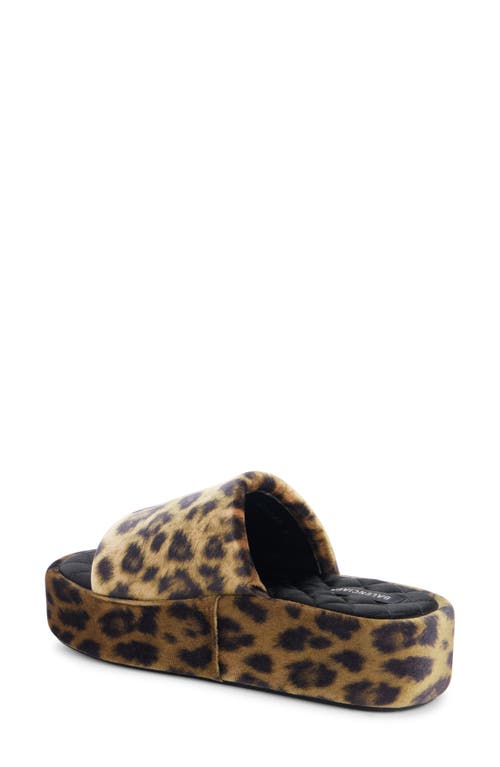 Balenciaga Rise Platform Slide Sandal In Leopard
