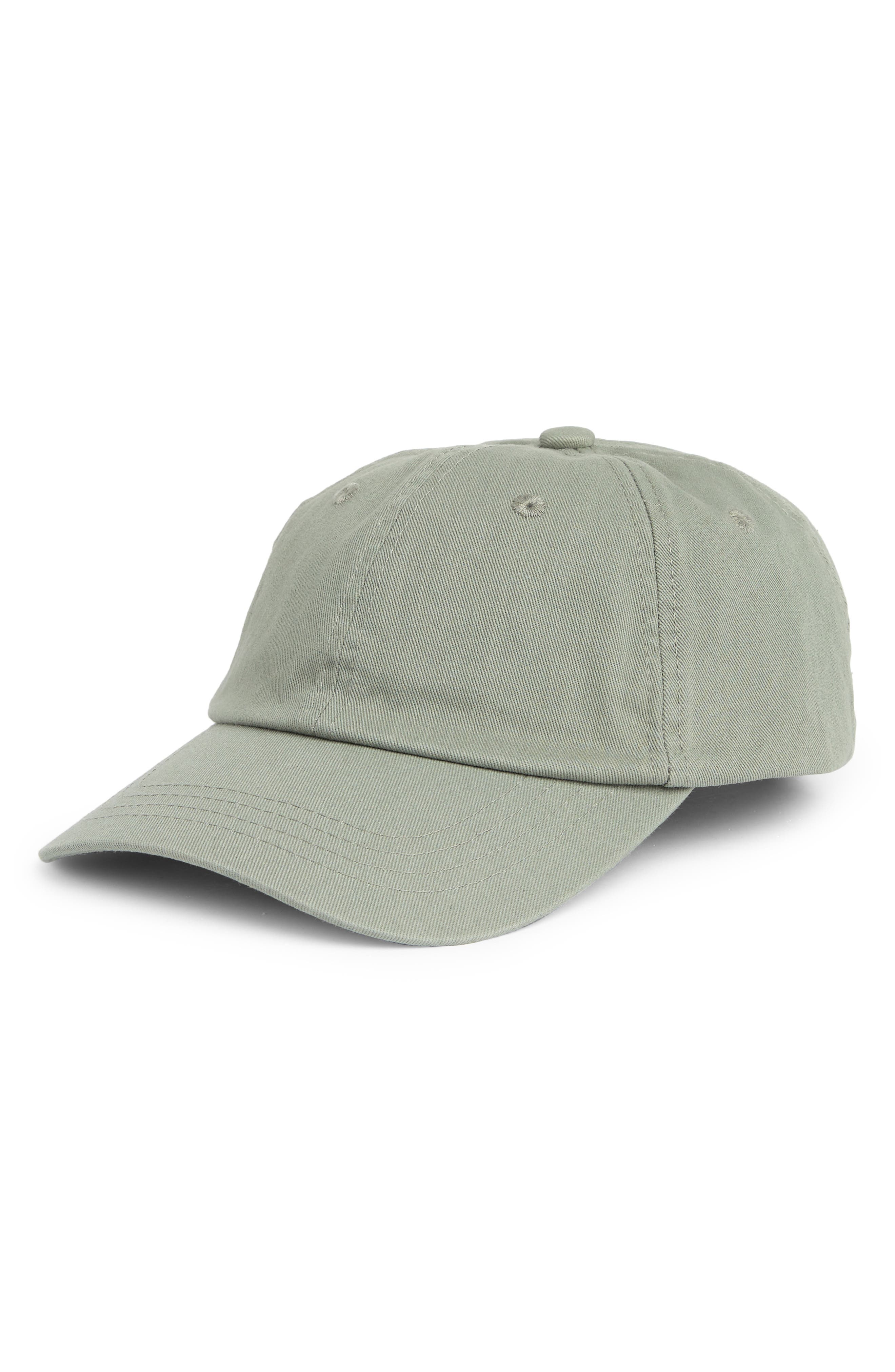 sage green fitted hat