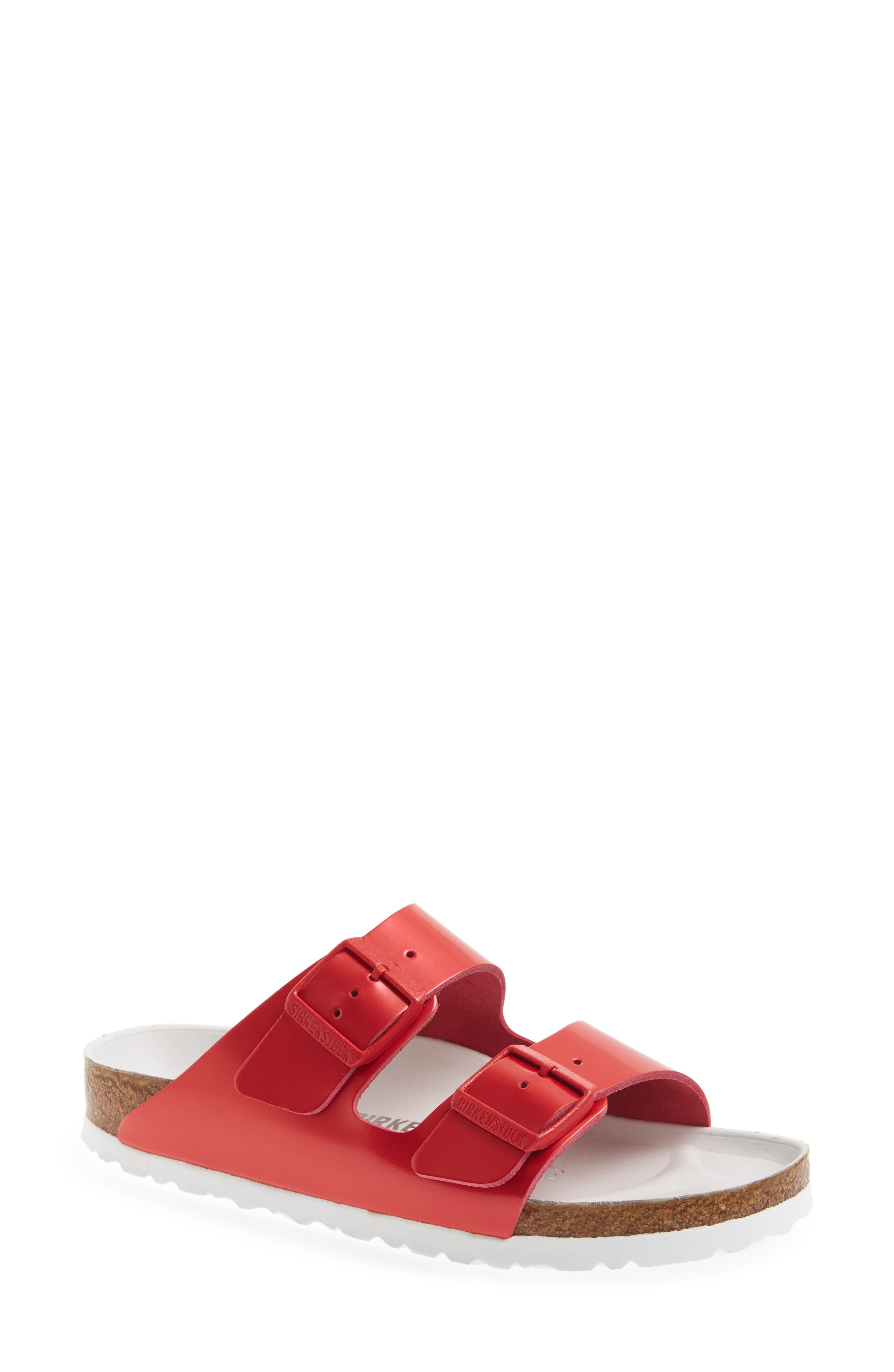 red patent leather birkenstocks