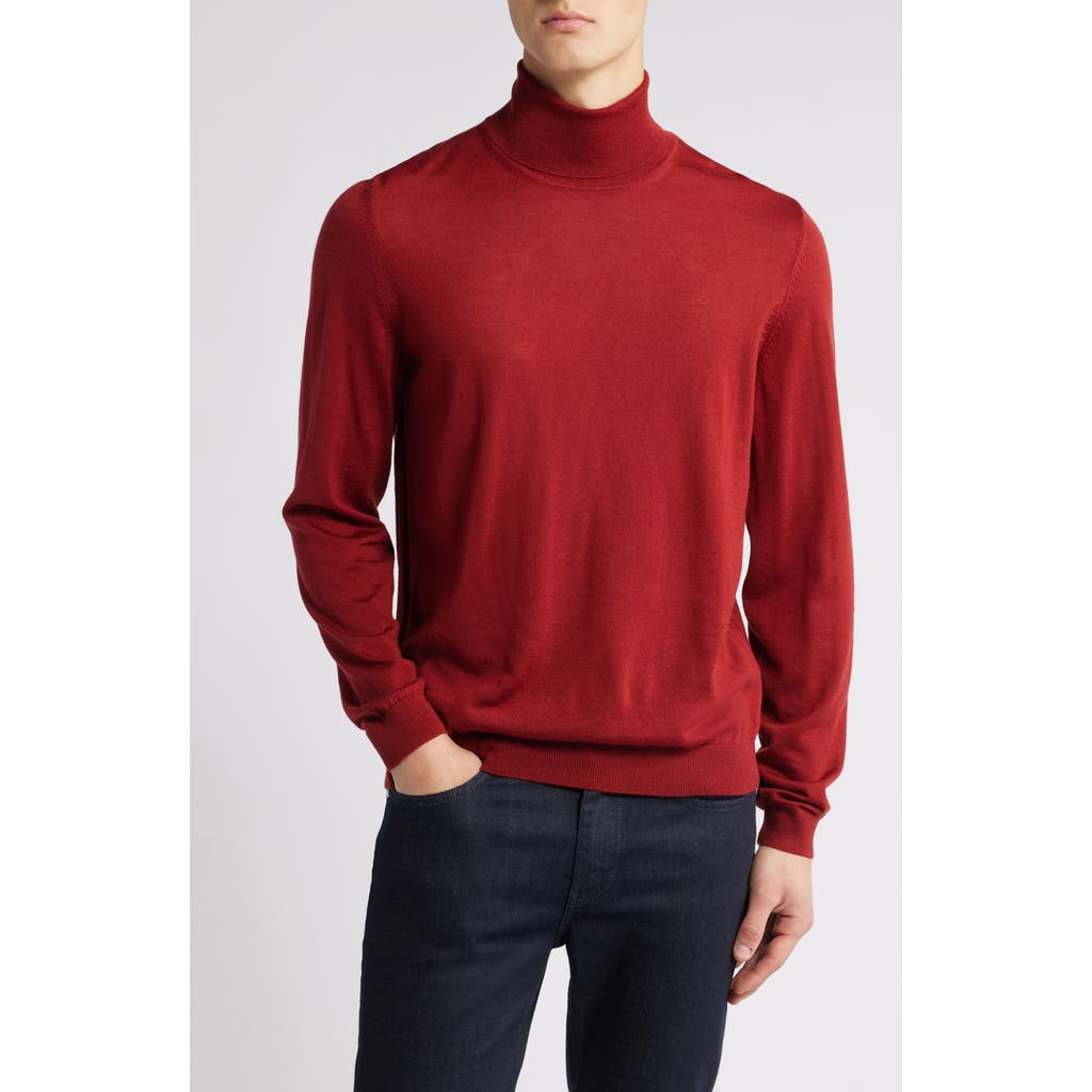 HUGO BOSS BOSS MUSSO VIRGIN WOOL TURTLENECK SWEATER