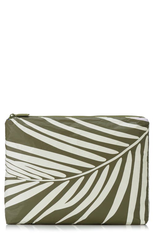 Shop Aloha Collection Shade Medium Water Resistant Tyvek® Zip Pouch In Creme/olive