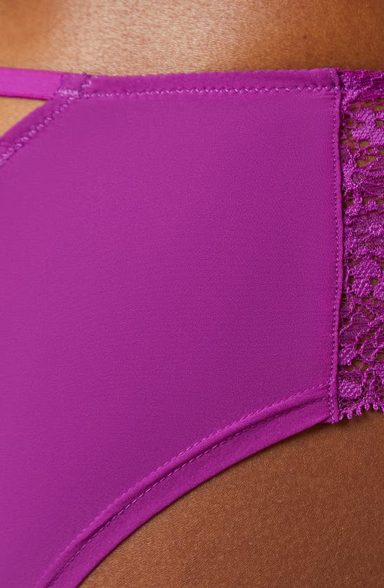 Etam Mystere Lace Side Hipster Briefs In Purple