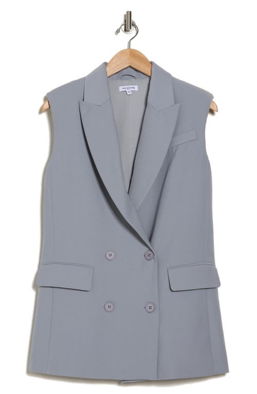 Area Stars Angie Double Breasted Sleeveless Blazer In Grey