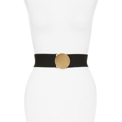 Stella Mccartney Logo Buckle Stretch Belt, Black