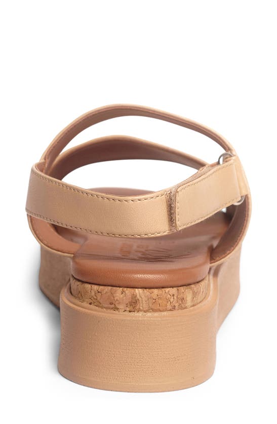 Anthony Veer Maja Slingback Platform Sandal In Beige