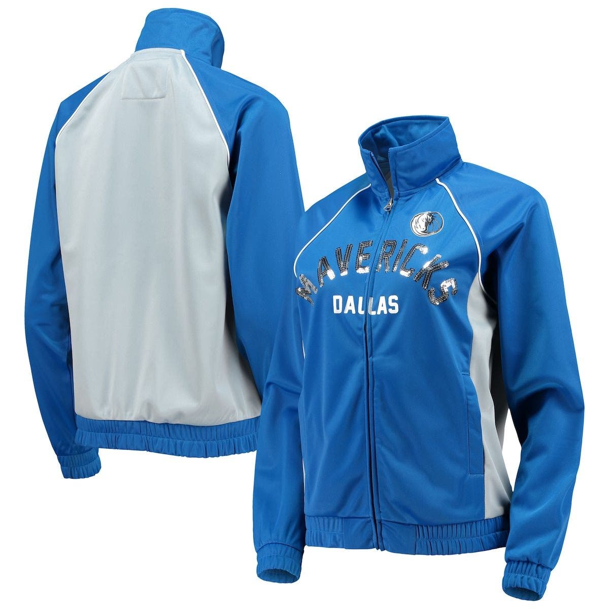 Gray Dallas Mavericks Backfield Raglan 
