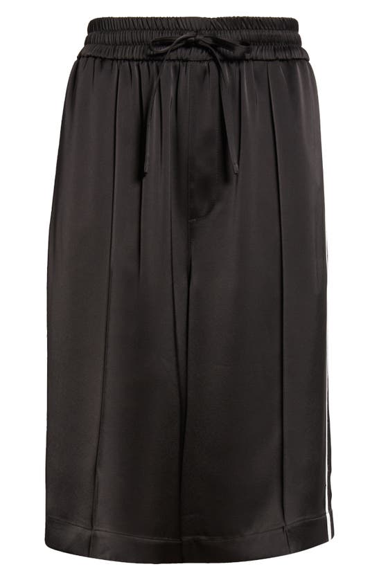 Shop Peter Do Contrast Stripe Drawstring Shorts In Black