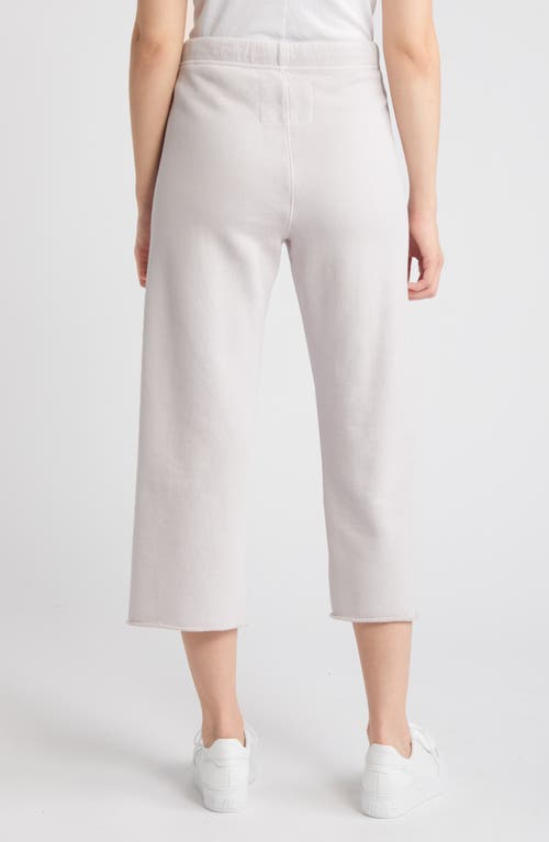 Shop Frank & Eileen Catherine Crop Wide Leg Sweatpants In Silver Sage