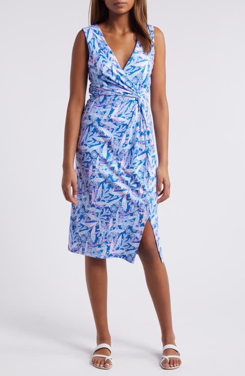 Lilly Pulitzer® Odella V-Neck Stretch Dress in Barton Blue Star Gazing 