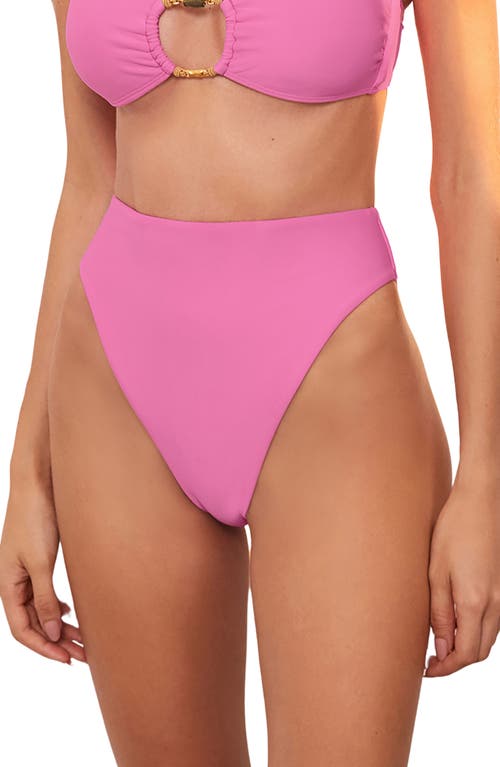 Bella Hot High Waist Bikini Bottoms in Pink