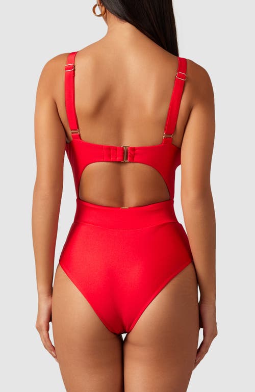 Shop Mbm Swim Aspire One-piece Swimsuit In Red