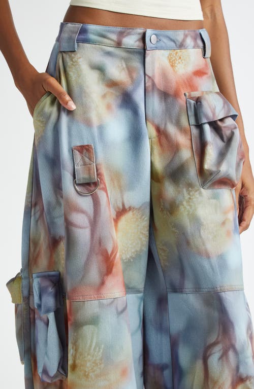 Shop Collina Strada Garden Oversize Cotton Cargo Pants In Barbed Floral