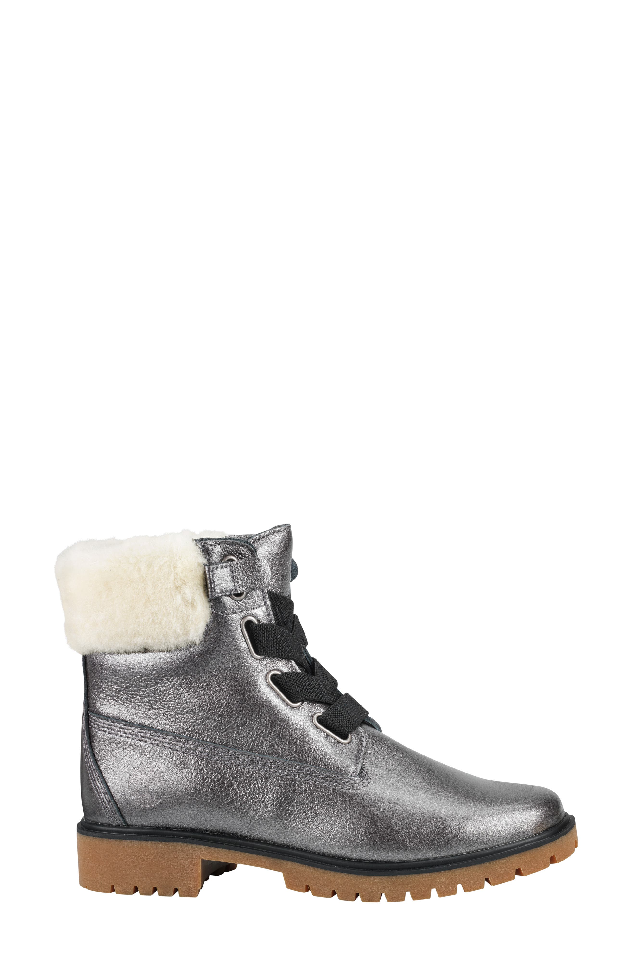 jayne waterproof genuine shearling trim bootie