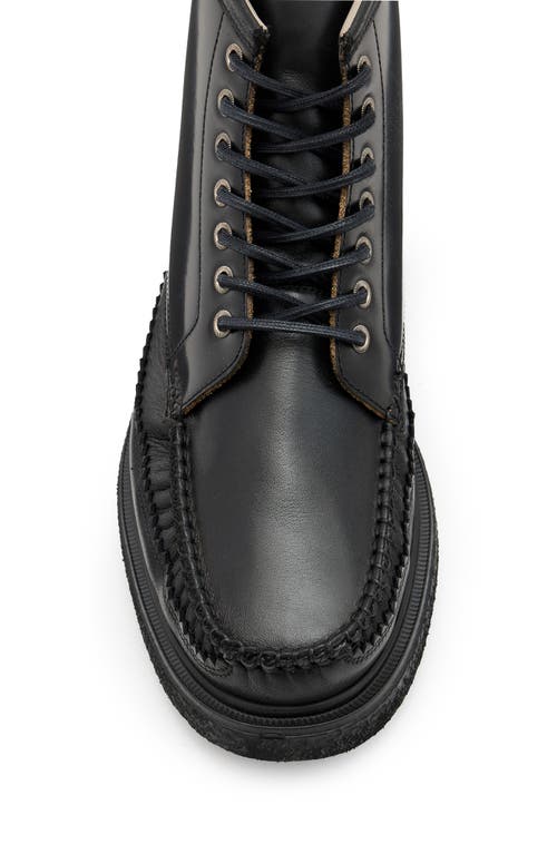 Shop Allsaints Gibbs Moc Toe Boot In Black