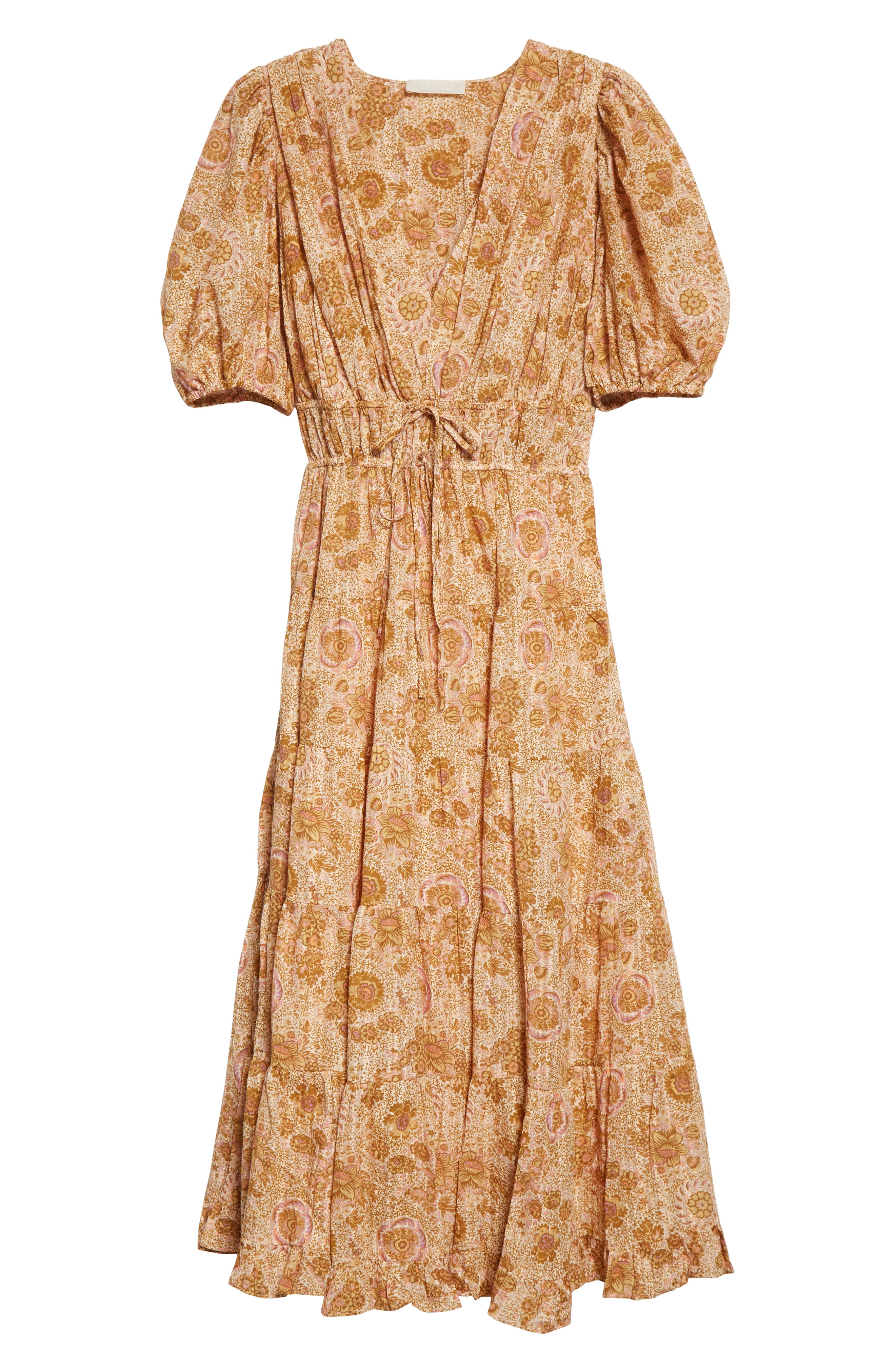 Ulla Johnson Thelma Puff Sleeve Midi Dress in Meadow