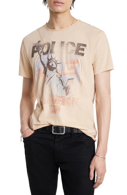 The Police Graphic T-Shirt in Almond
