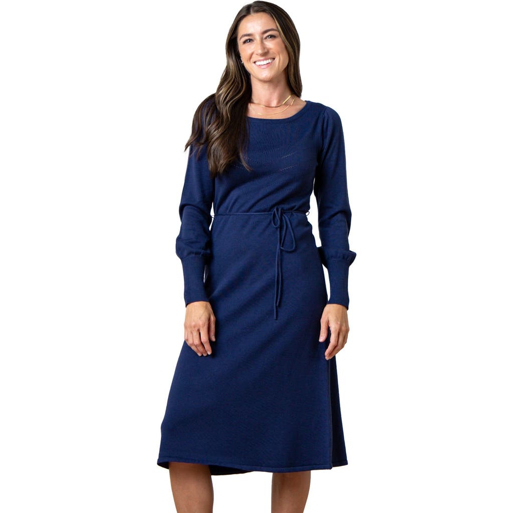 HOPE & HENRY ORGANIC POINTELLE SWEATER DRESS