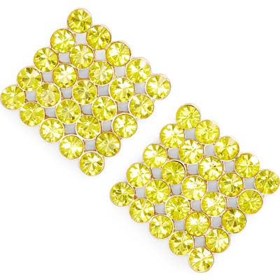 Stella + Ruby Billie Crystal Square Stud Earrings