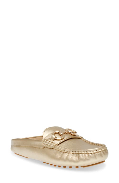 Centric Loafer Mule in Gold Tumbled