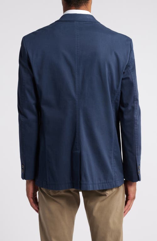 Shop Johnston & Murphy Washed Stretch Cotton Sport Coat In Navy