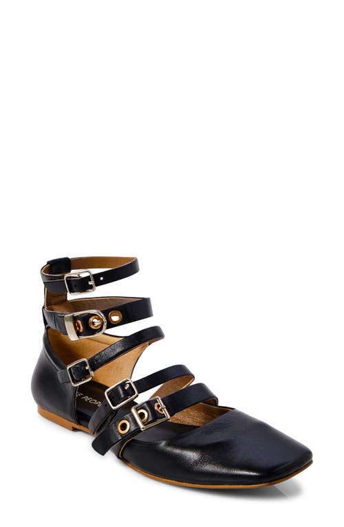 Free People Hart Buckle Flat In Black