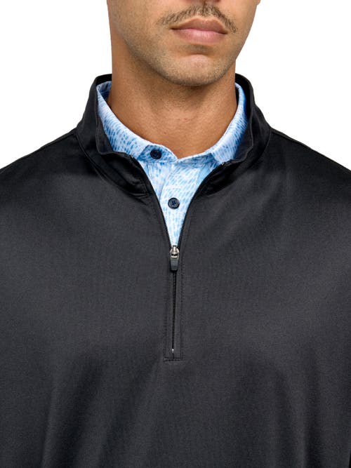 Shop Construct Con.struct Melange Performance Quarter Zip In Black