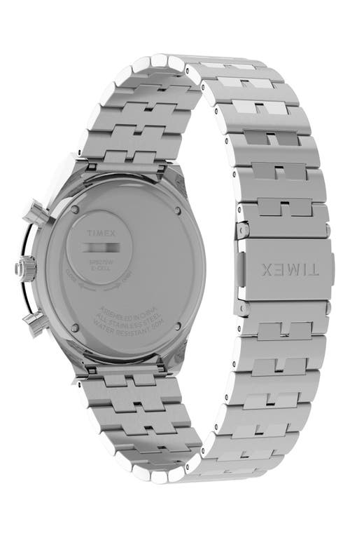 Shop Timex ® Q Chronograph Bracelet Watch, 40mm In Silver/black/silver